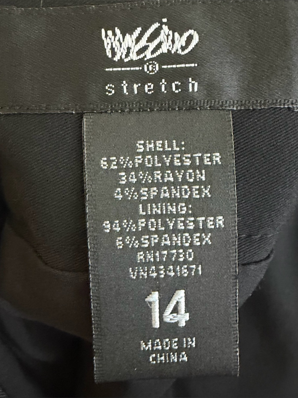 Mossimo Stretch Women’s Black Pencil Skirt Size 14 Career Office Business Casual - Picture 8 of 8